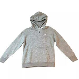 NWT Under Armour Women's Essential Fleece Hoodie Loose Size XS Gray
